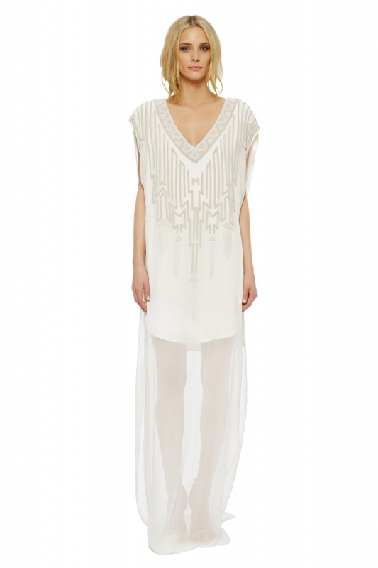 Mara Hoffman  - The Devotional Collection - Isis Beaded Sheath Gown</p>

<p